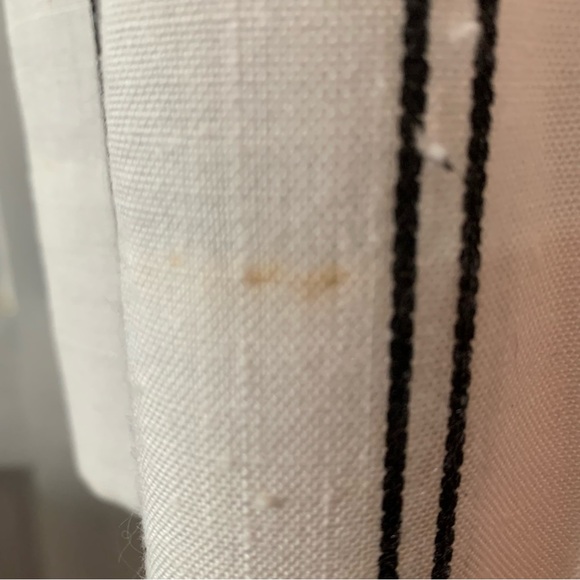 Vintage Dress 1970s striped With red and white Bow patterned sash Linen Feel - Picture 13 of 16